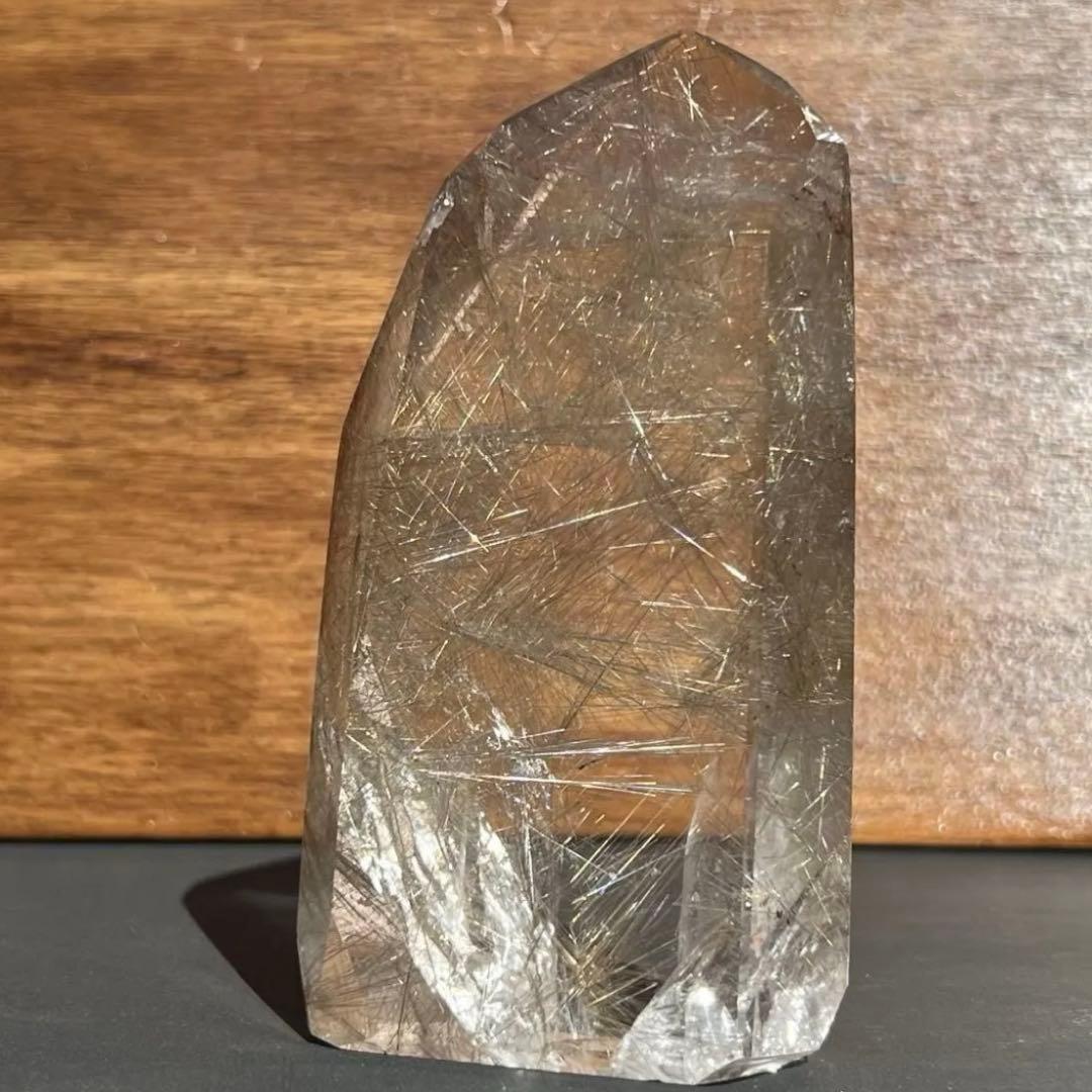 超美宝☆激煌 六角柱☆極上別格品☆プラチナ シルバー ルチルインクォーツ 天然石