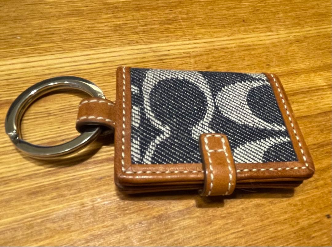 COACH コーチ ミニ手帳型 フォトキーホルダー リング
