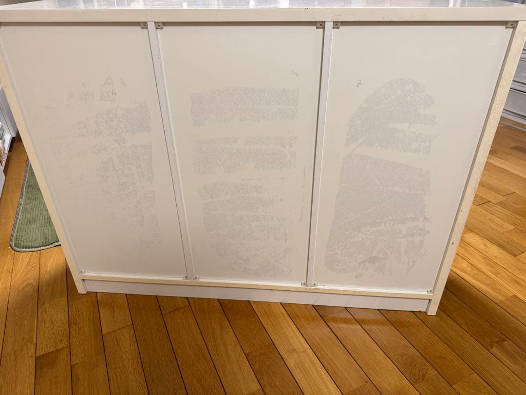 【送料込】ホワイトキャビネット 収納付き　ニトリ　キッチンボード　カップボード