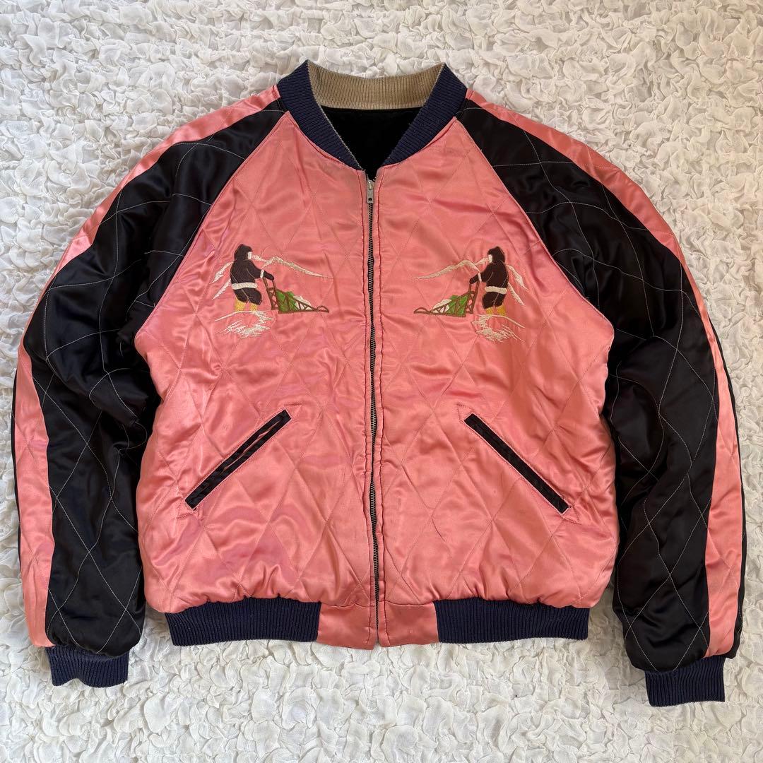 テーラー東洋 アラスカジャン 別珍×サテン リバーシブル スカジャン　中サイズ