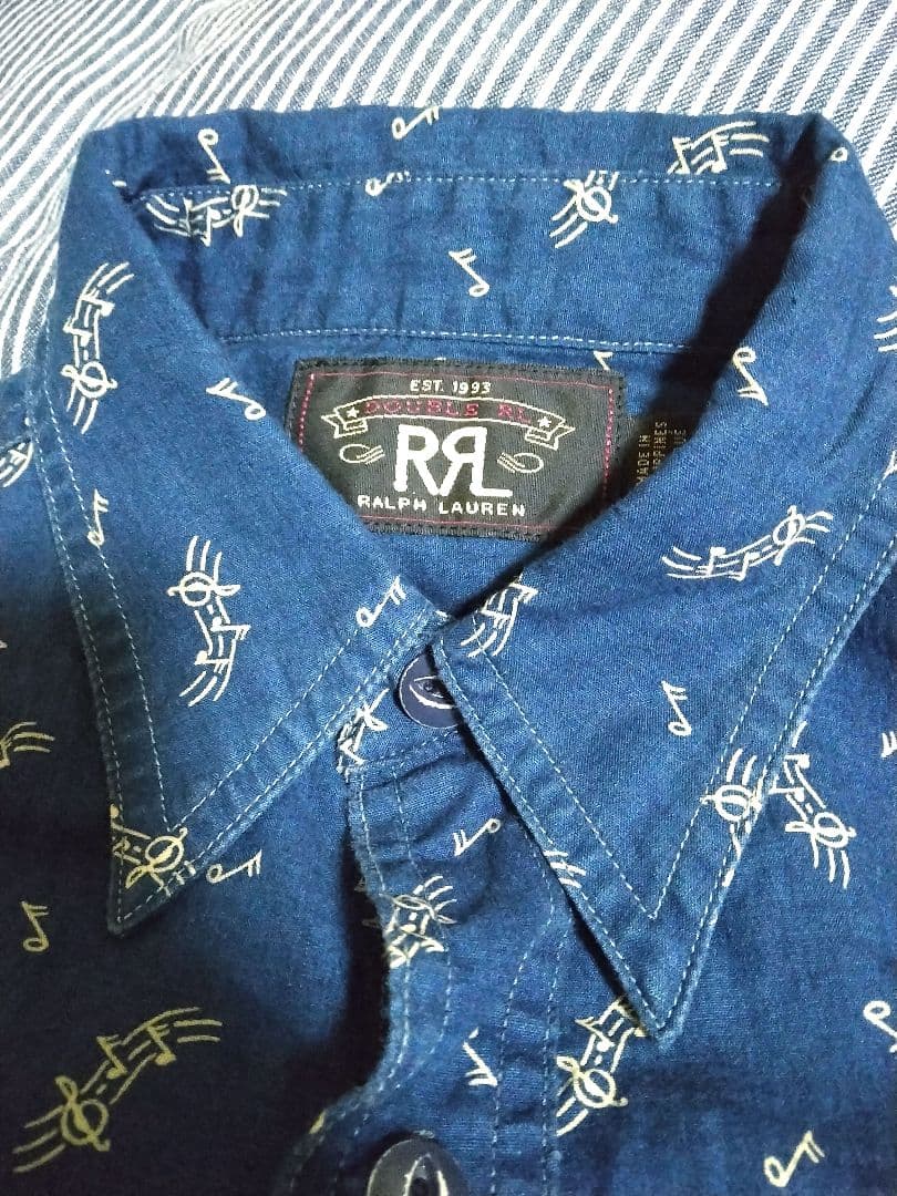 まーさんページRRL ダブルアールエル 音符柄 猫目ボタン sizeXS