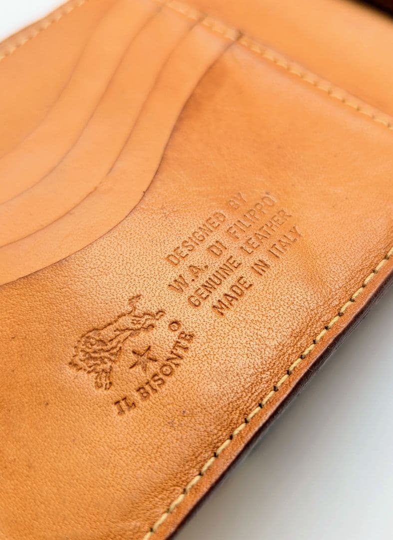 イルビゾンテ フラップウォレット コンパクト ヌメ革 希少 男女兼用