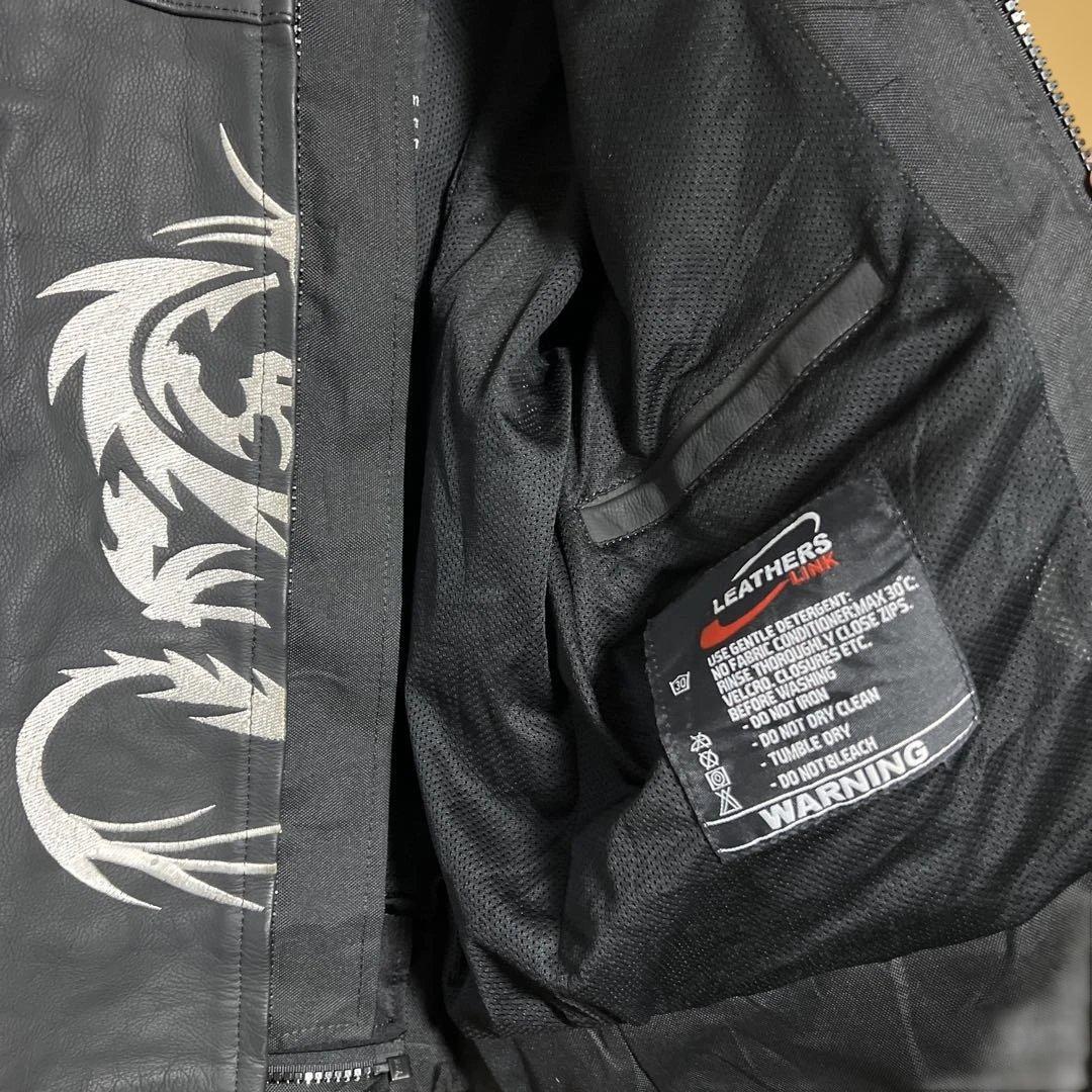 刺繍ライダースジャケット　size42