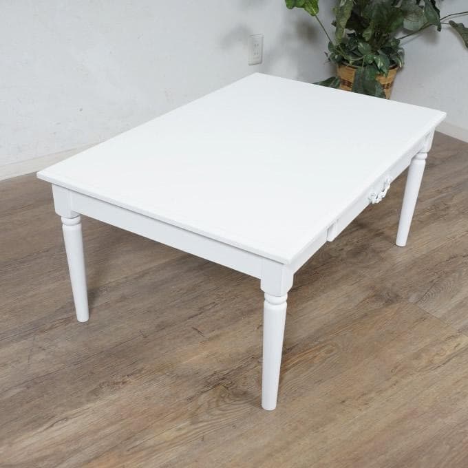 フォロー割【新品】エレガントな引出し付きローテーブル　ロマンティック