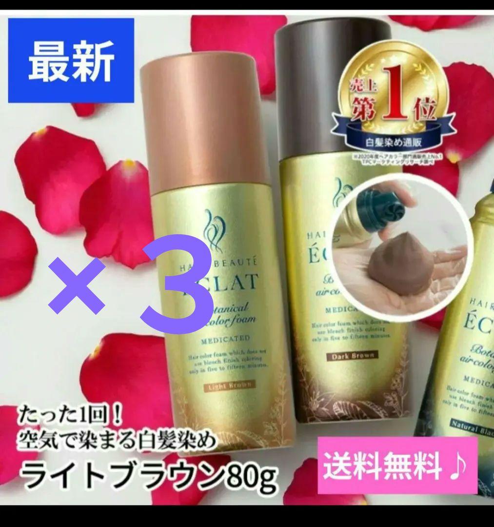 エクラ　ボタニカルエアカラーフォーム　80g ライトブラウン★送料無料★