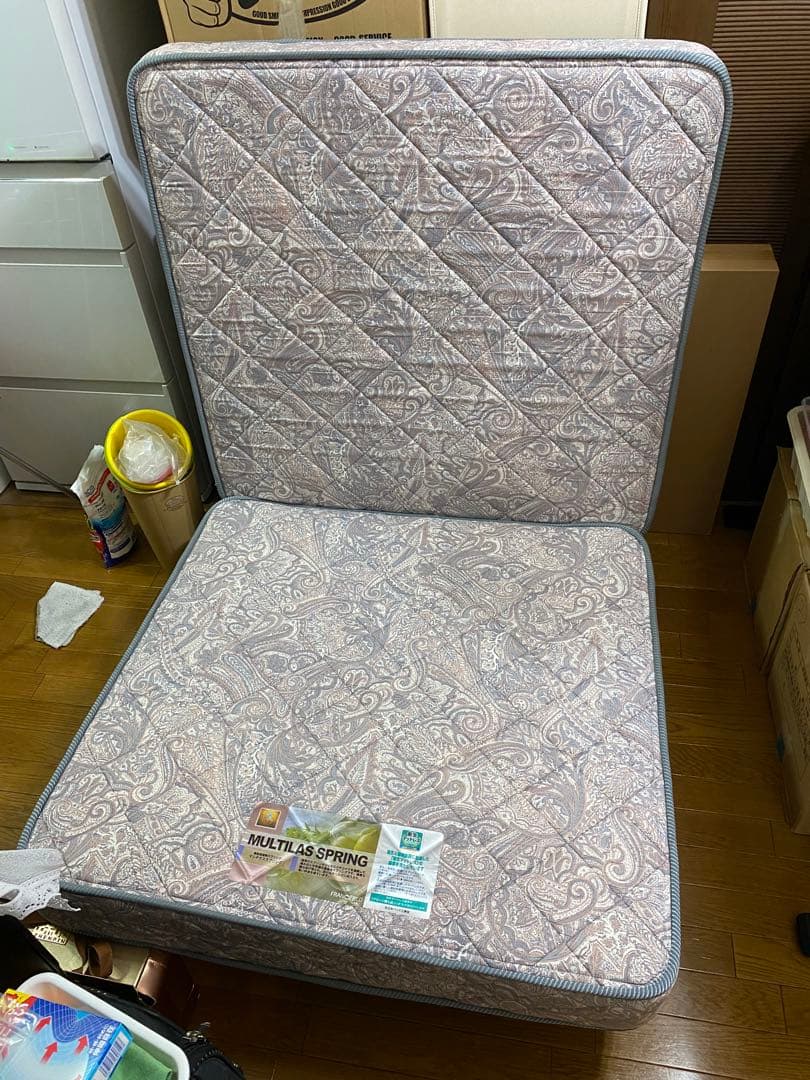 【美品】 FRANCEBED フランスベッド 折りたたみベッド 花柄デザイン