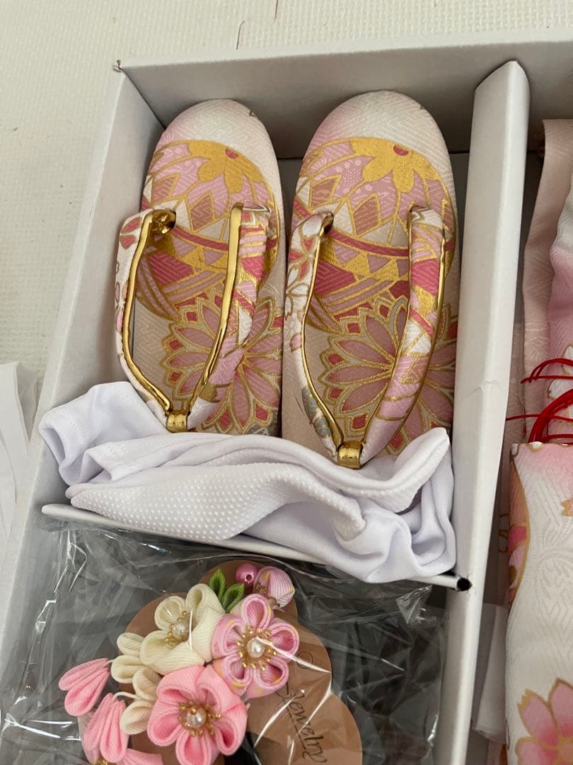 七五三　女の子　3歳　被布セット　くすみカラー