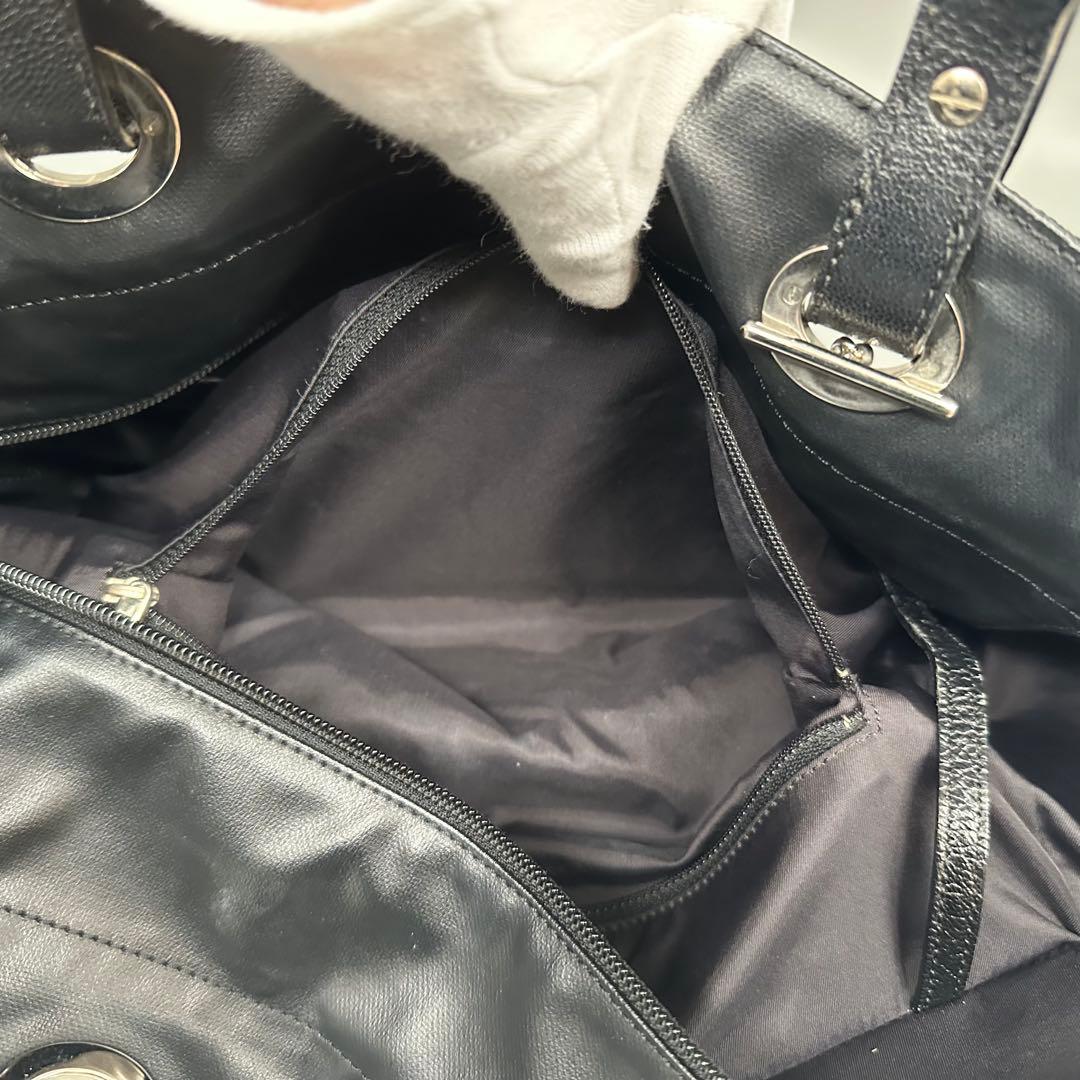 【未使用に少し近い】　シャネル パリビアリッツMM マザー A4 肩掛け　黒