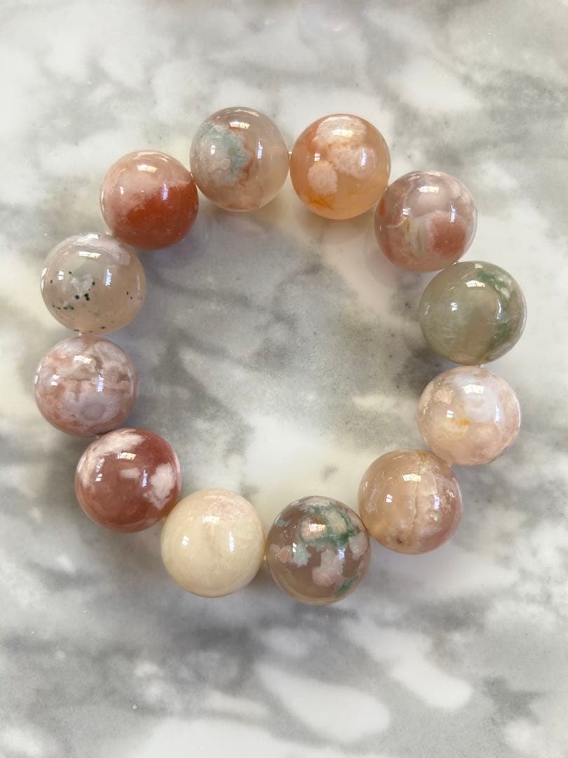 桜瑪瑙　ブレスレット　18ミリ