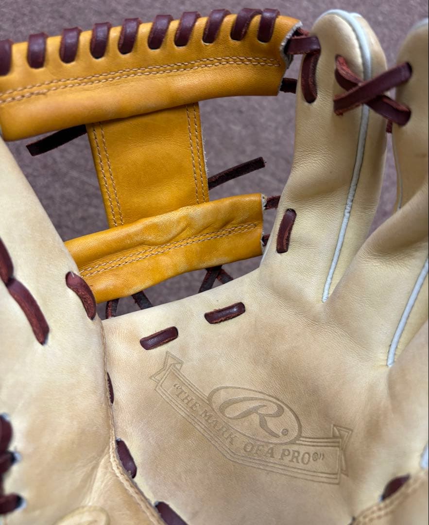 Rawlings 軟式グローブ ベージュ/オレンジ