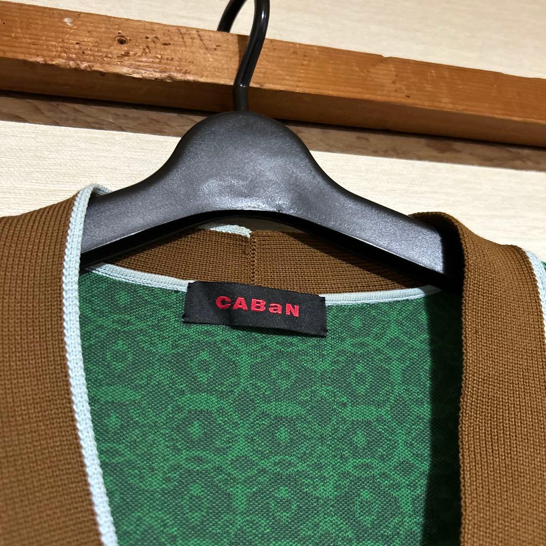caban コスタリカンジャガードカーディガン　L