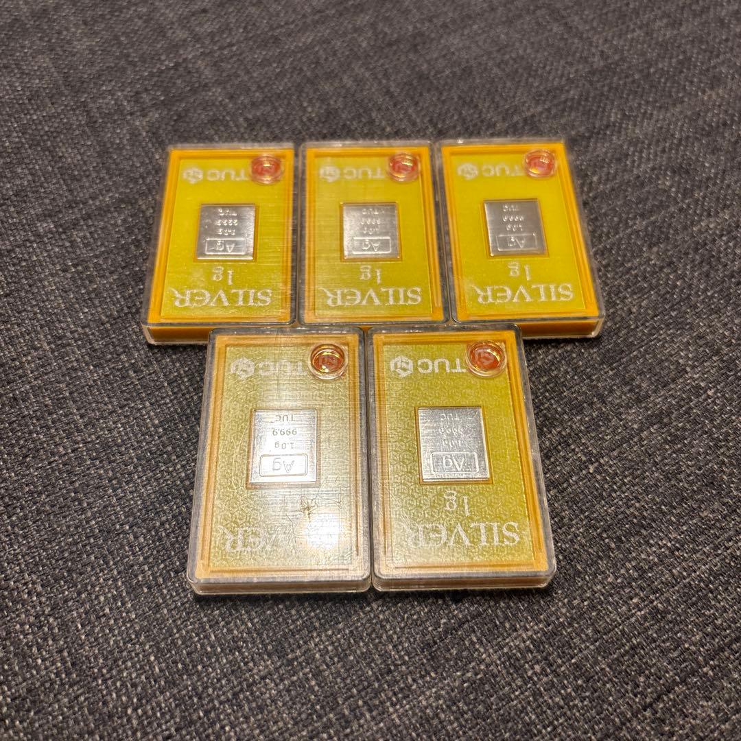 TUGU シルバーバー 5個セット 1g