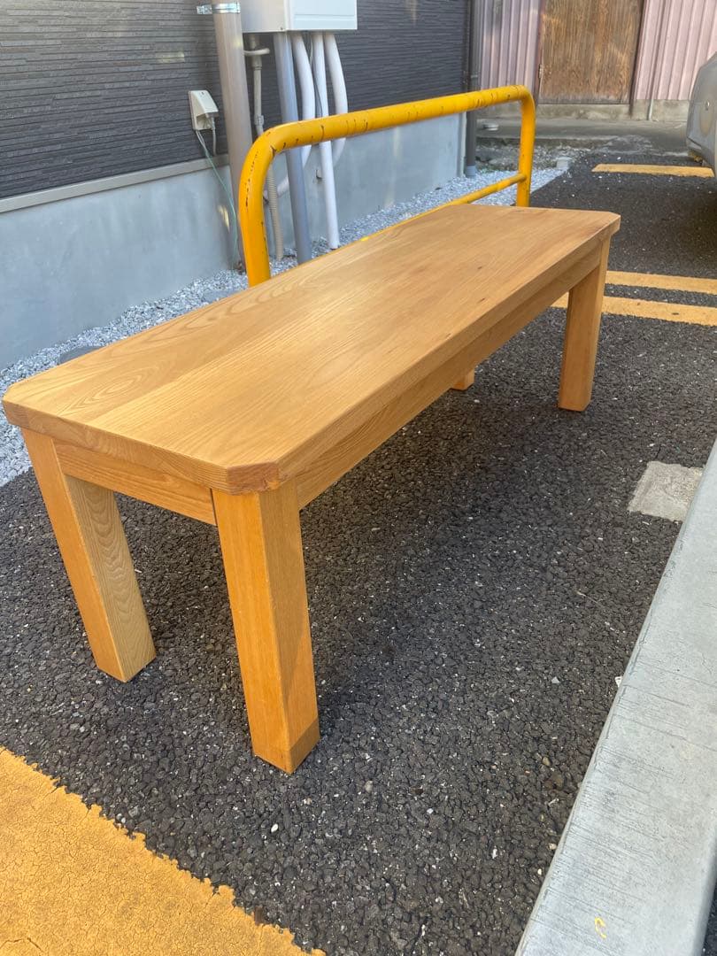 無垢オーク材ベンチ　椅子　ダイニング　テーブル