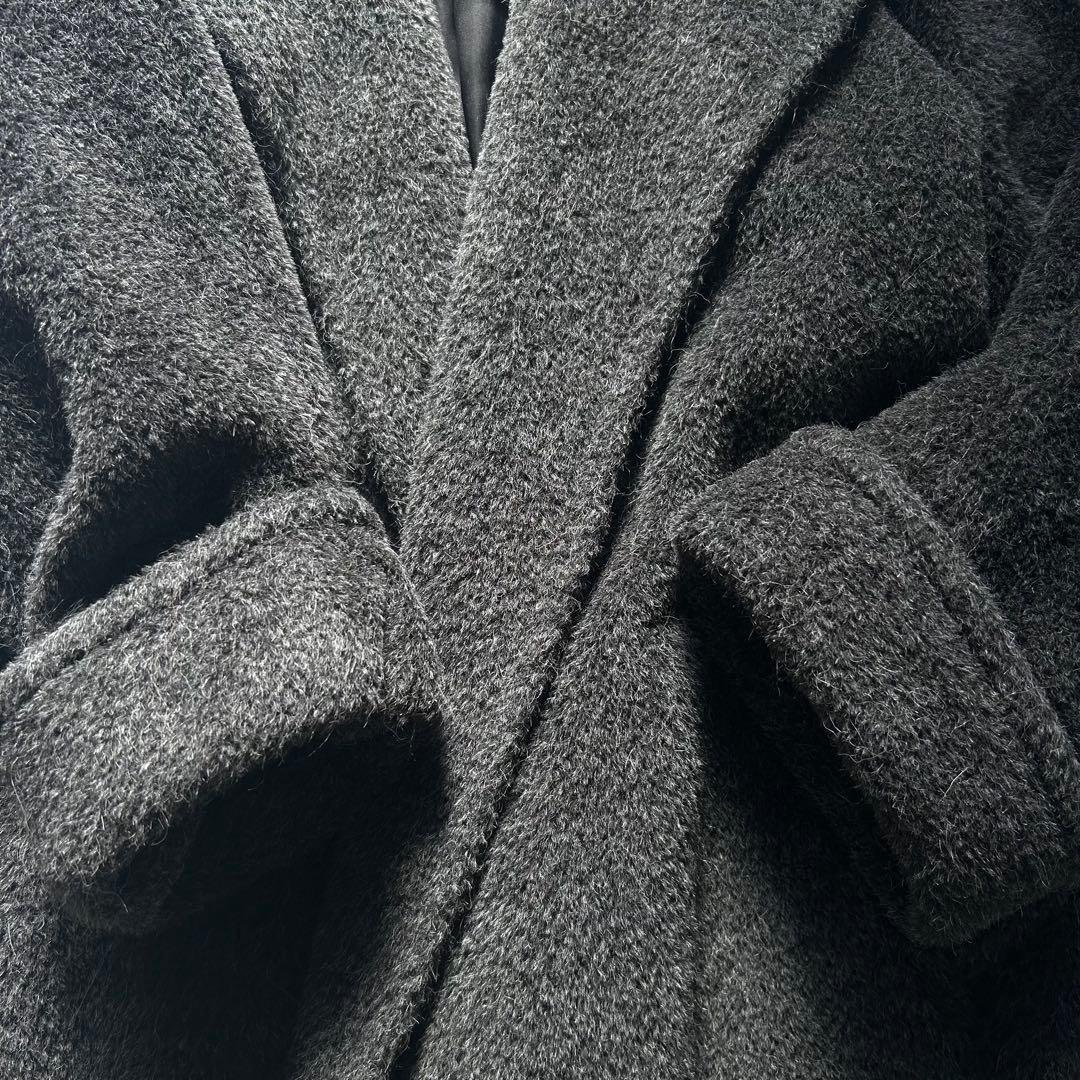 マックスマーラ　白タグ　アルパカ　シャギーコート　ボア　ロングコート