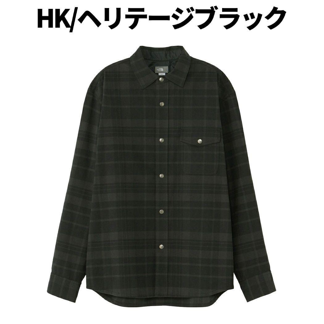 THE NORTH FACE ロングスリーブストレッチフランネルシャツ ブラック