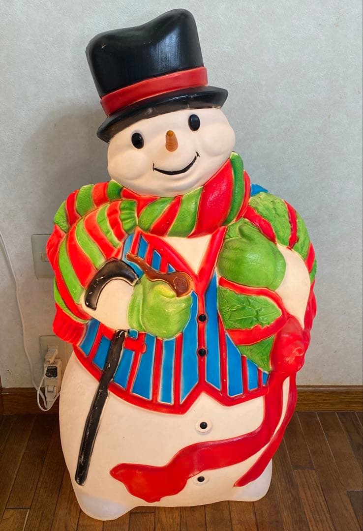【クリスマス】　スノーマン　イルミネーション　ライト大型110cm