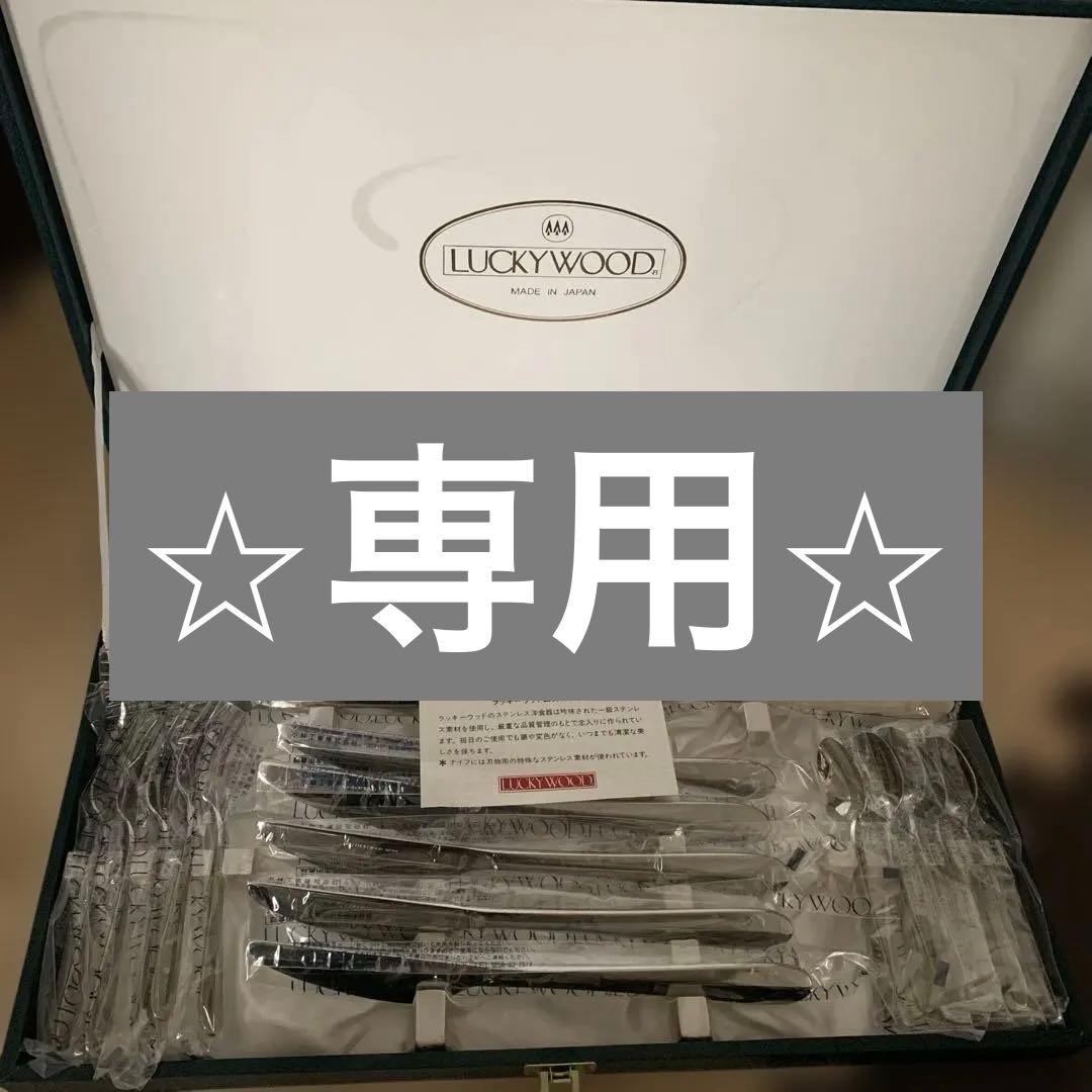 ラッキーウッド 18-10 ステンレス カトラリー 25本セット