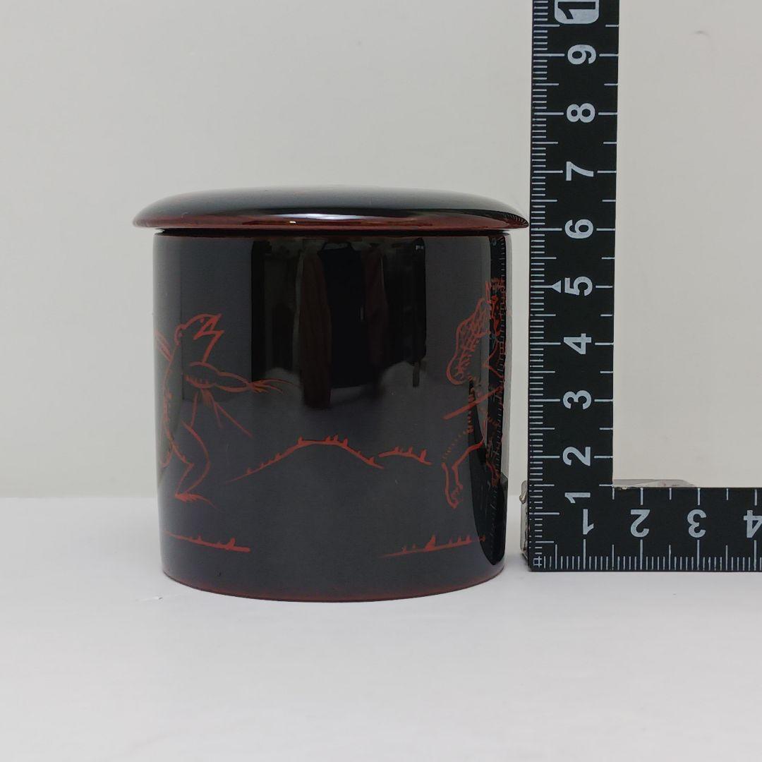 Y2975-14 茶道具 春彦作 漆塗 茶入 棗 共箱　 　う