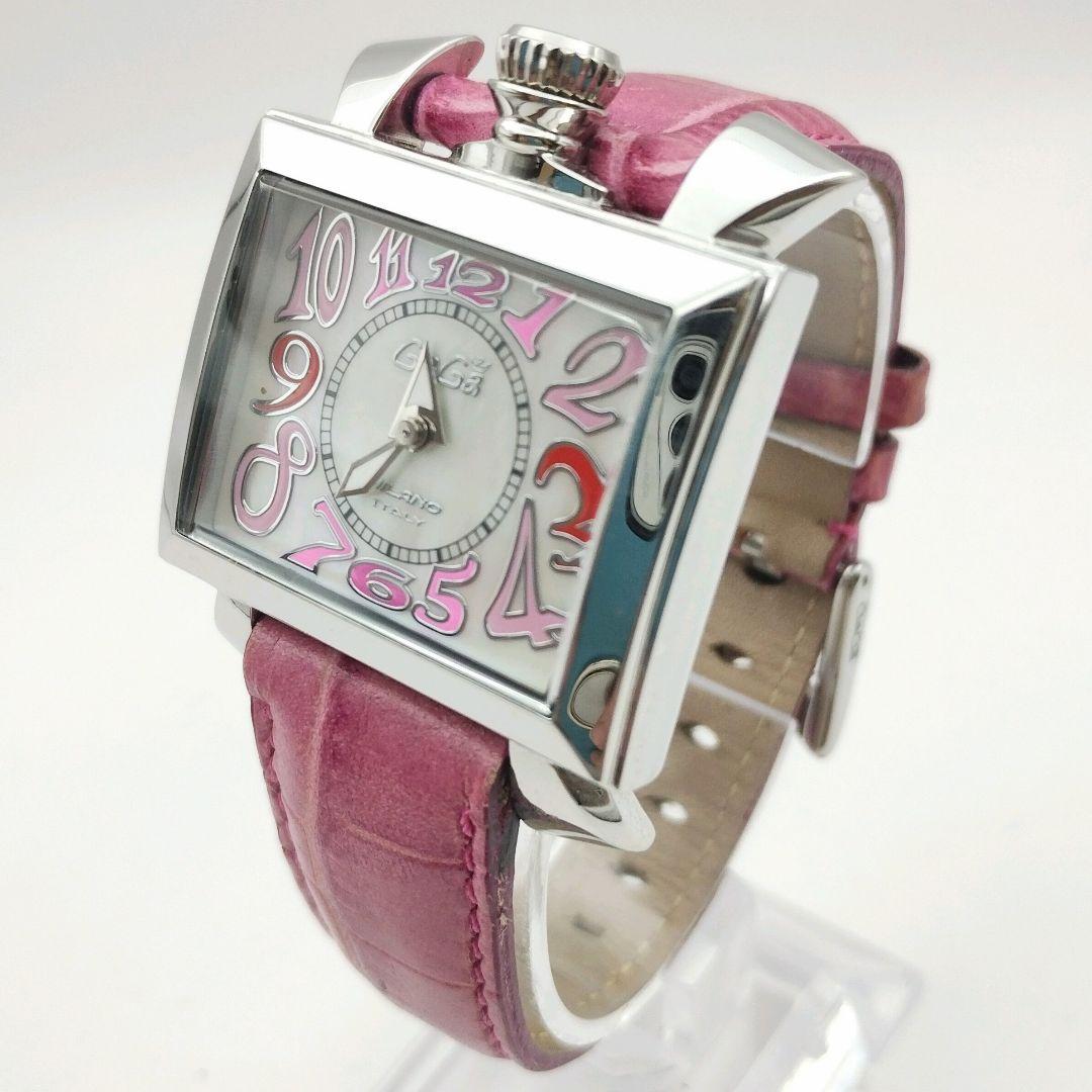 良品＆希少 ガガミラノ レディース 腕時計 ナポレオーネ ピンクベルト