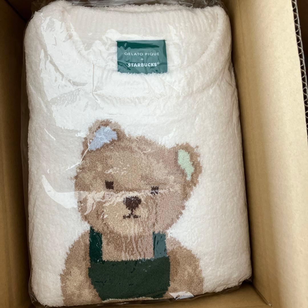 ジェラートピケ　ベージュ　スタバ　ルームウェア　コラボ　セット