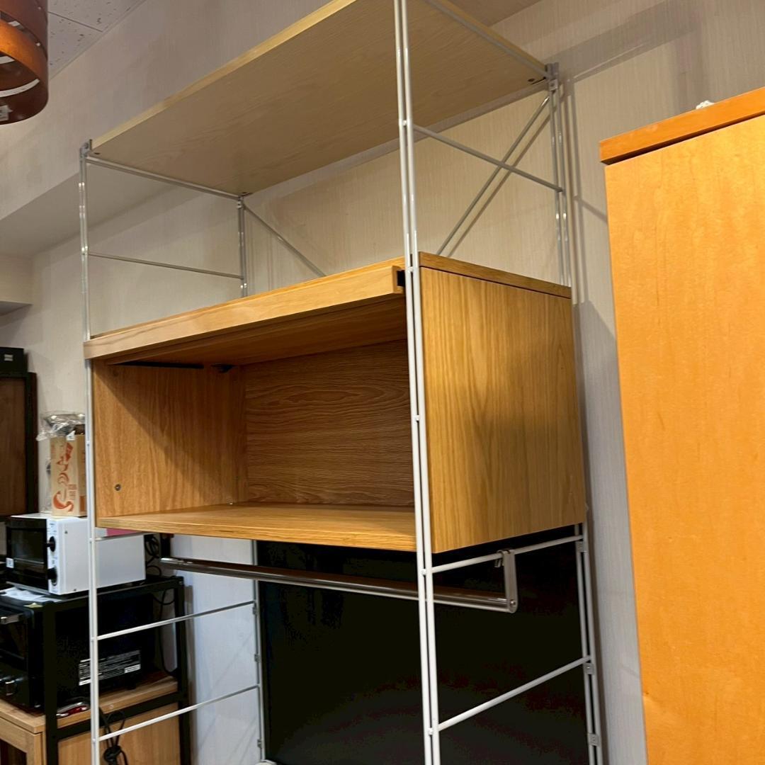 【 廃盤 】 無印良品 ステンレス ユニットシェルフ オーク材 フラップ扉