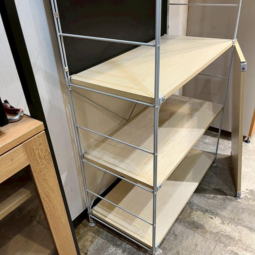 【 廃盤 】 無印良品 ステンレス ユニットシェルフ オーク材 フラップ扉