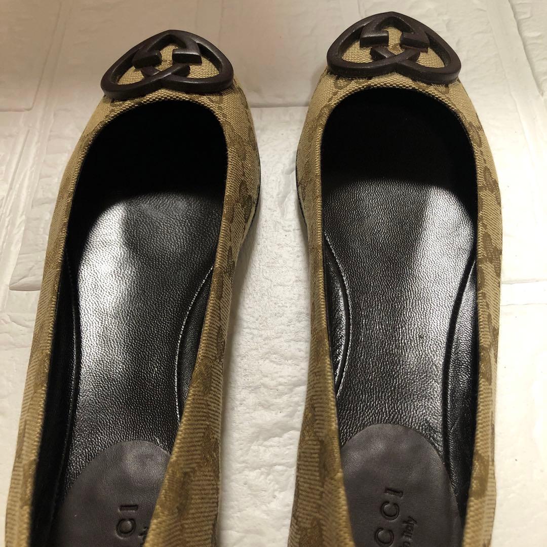 専用です♪ 新品★グッチGGキャンバス　フラットシューズ　35.5cm 箱付き