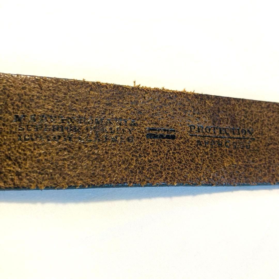 DIESEL 牛革 スカルバックル レザーベルト イタリア製 カウレザー ドクロ