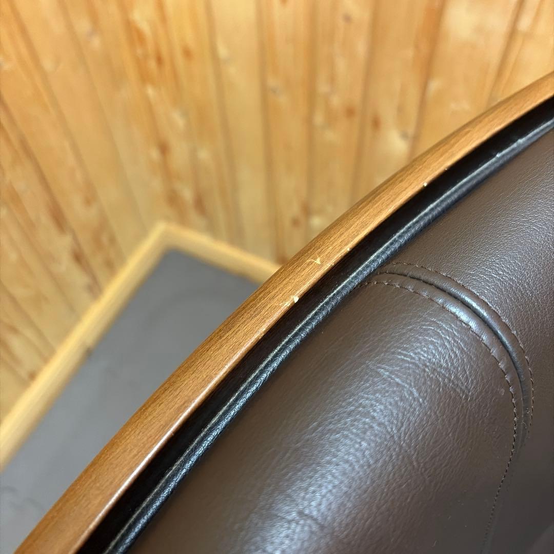 カリモク 本革 デスクチェア XT58 ダークブラウン ロッキング