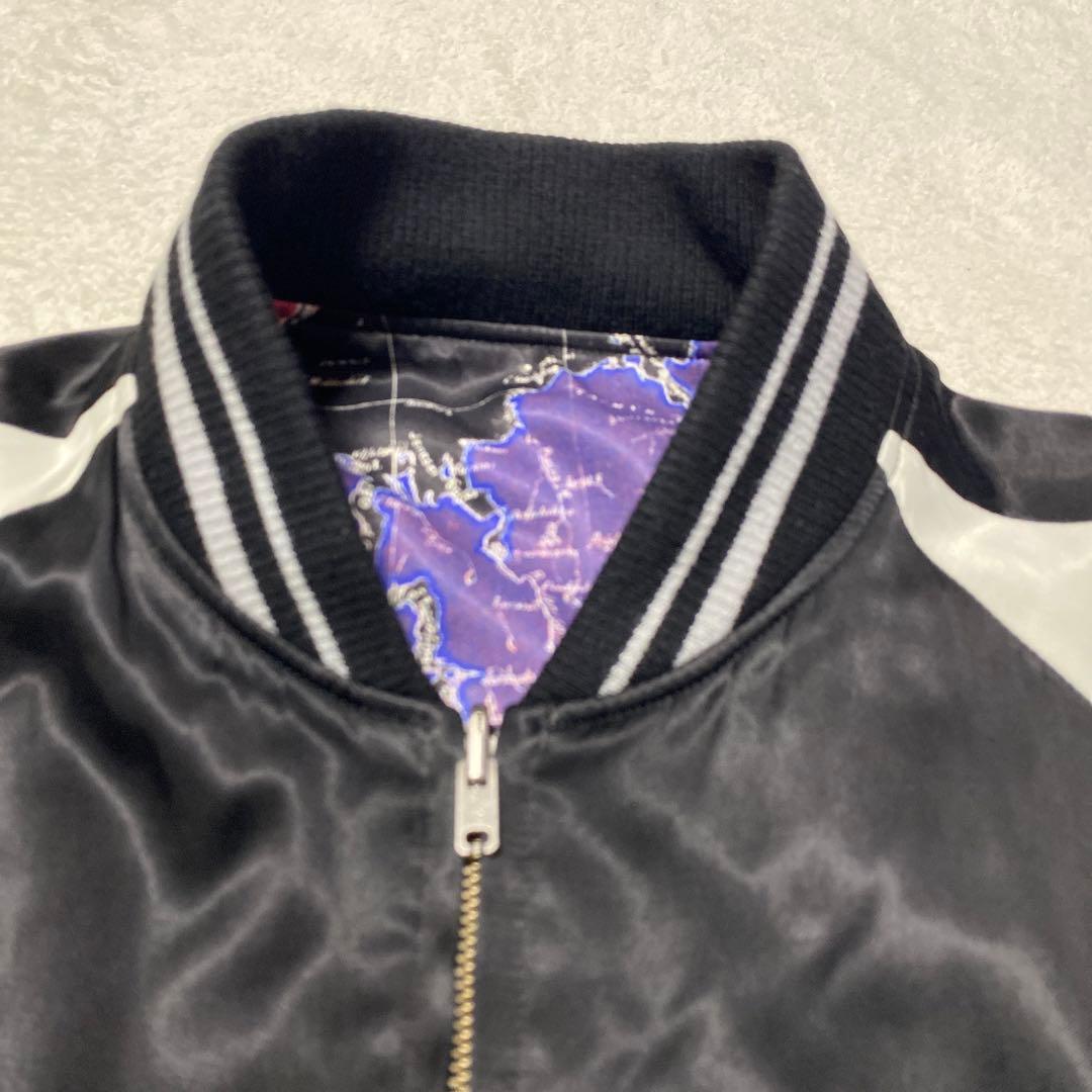 ✨LAD MUSICIAN ✨17AW 世界地図柄リバーシブルサテンスカジャン