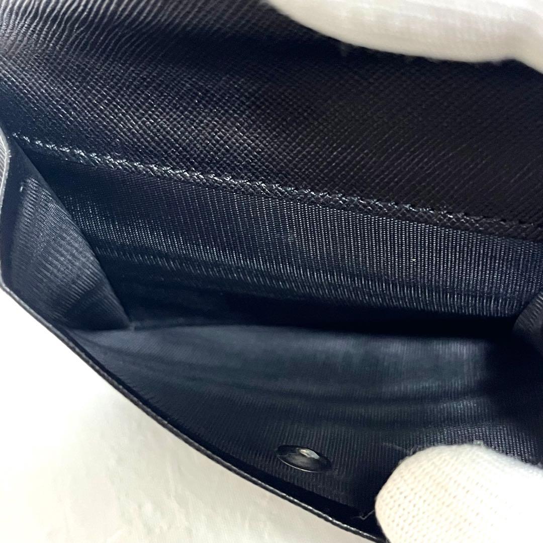 【Y.T】PRADA プラダ サフィアーノレザー 二つ折り財布 ブラック