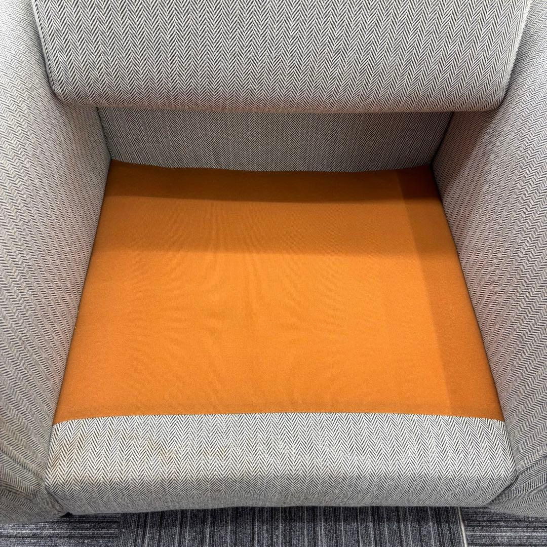 ニトリ 一人掛け ソファ 北欧調 ヘリンボーン ファブリック ブラック 5310