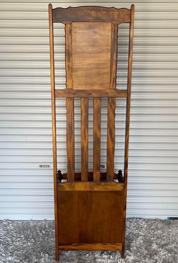 オールドカリモク　ヴィンテージ　傘立て　アンブレラスタンド　鏡付き　昭和レトロ