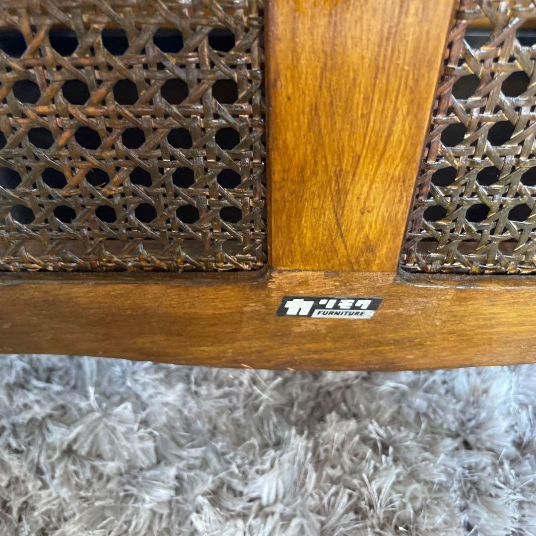 オールドカリモク　ヴィンテージ　傘立て　アンブレラスタンド　鏡付き　昭和レトロ