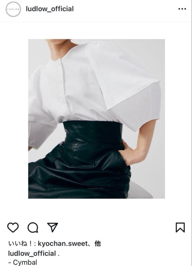 ラドロー　LUDLOW cymbal シンバル　半袖　 ブラウス