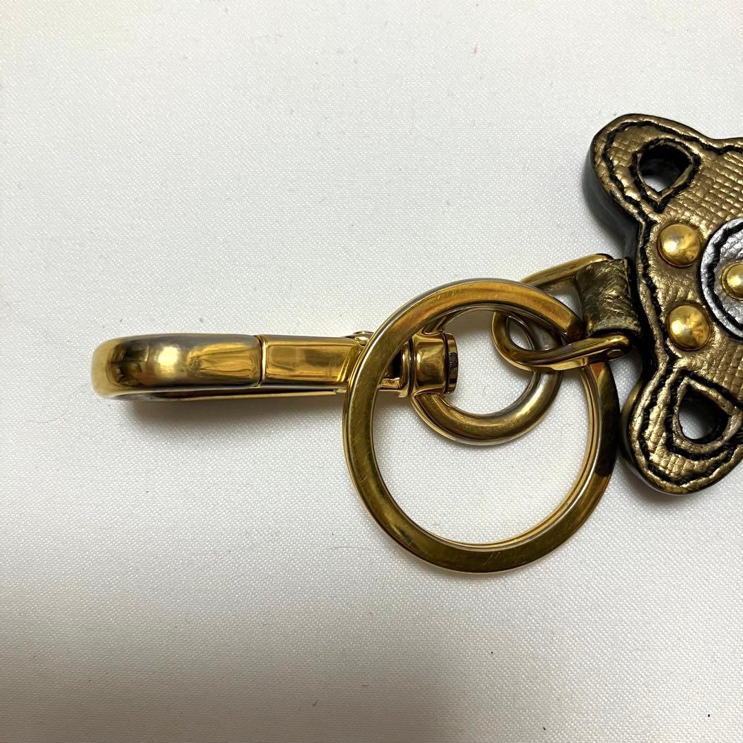 プラダ キーチャーム キーホルダー ベア クマ 熊 ゴールド シルバー
