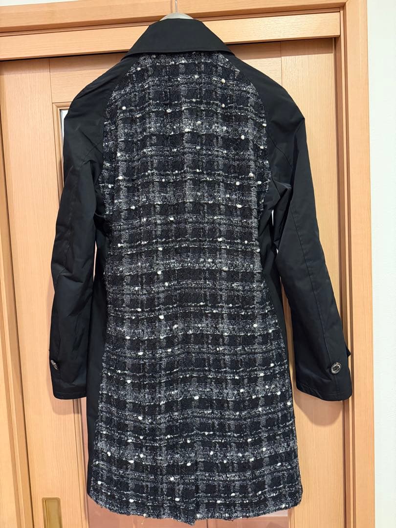 1piu1uguguale3 ステンカラーコート 背面チェック