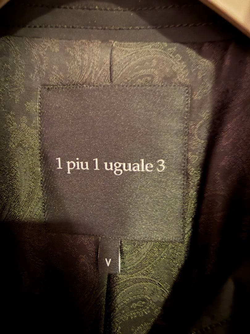 1piu1uguguale3 ステンカラーコート 背面チェック