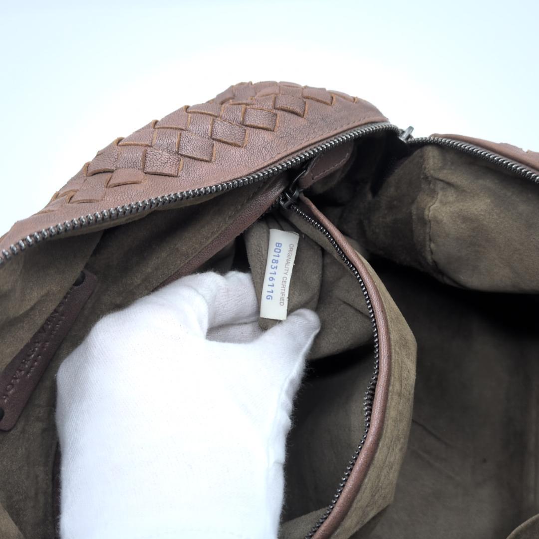 良品✨　ボッテガヴェネタ ボストンバッグ イントレチャート ブラウン GY