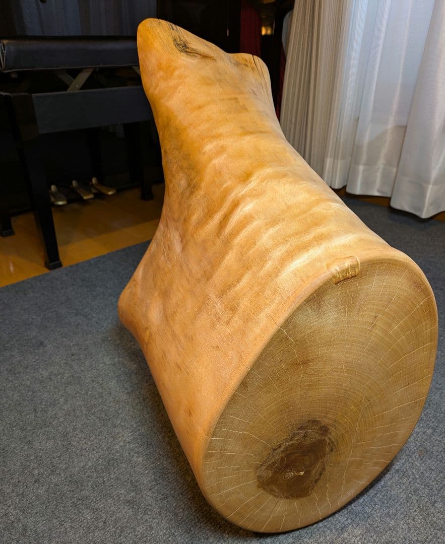 KOHQ　水目桜　天然木　切り株　椅子　スツール　高さ約34.5cm