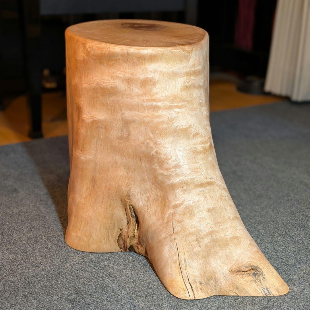 KOHQ　水目桜　天然木　切り株　椅子　スツール　高さ約34.5cm