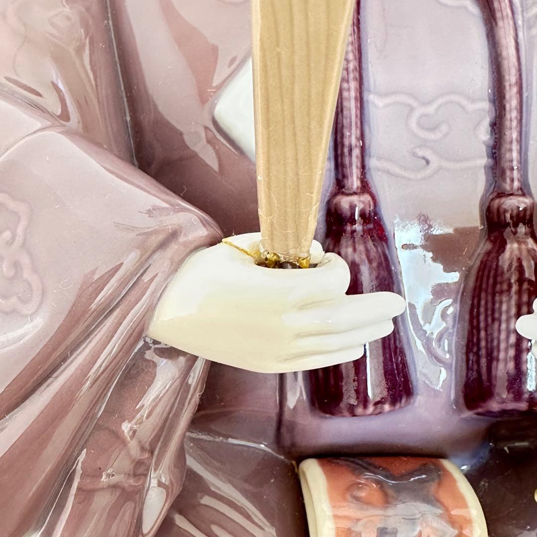 【美品】LLADRO リヤドロ　雛人形 親王飾り　限定品　屏風 ぼんぼり付属