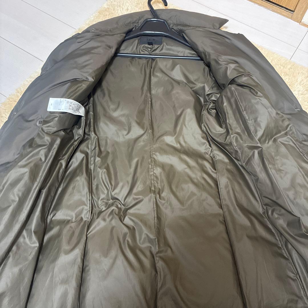 ICB オンワード樫山 ダウンコート ダブルブレスト カーキ AラインM-L