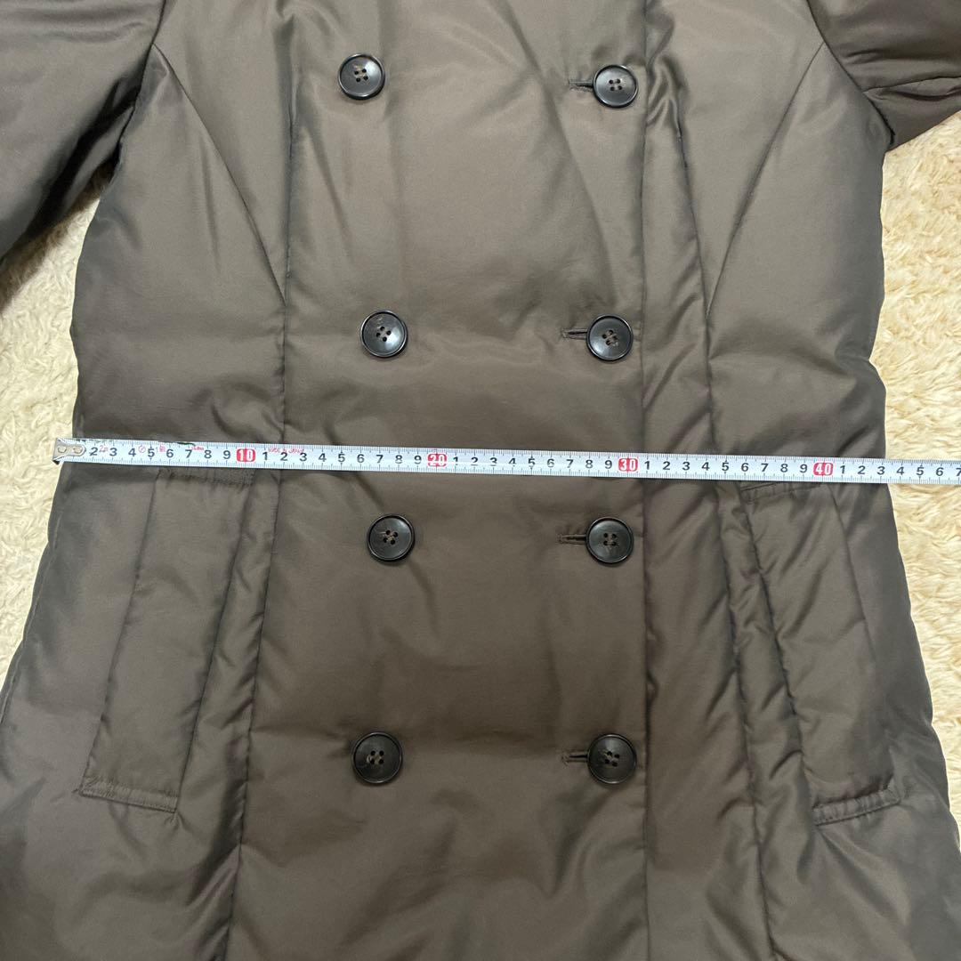 ICB オンワード樫山 ダウンコート ダブルブレスト カーキ AラインM-L