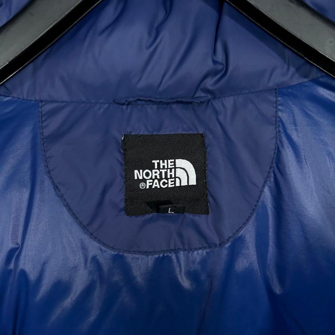 極美品人気 ノースフェイス ダウンコート レディースL フード着脱可 ロゴ刺繍