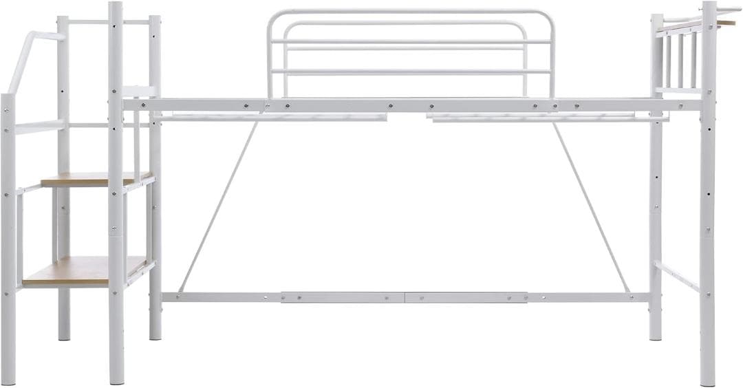 オーエスジェイ(OSJ) ロフトベッド パイプベッド セミダブル ホワイト
