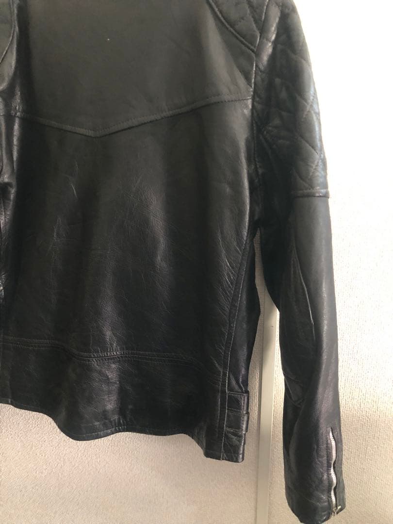 80s ヴィンテージレザーライダースジャケット uk ロンジャン