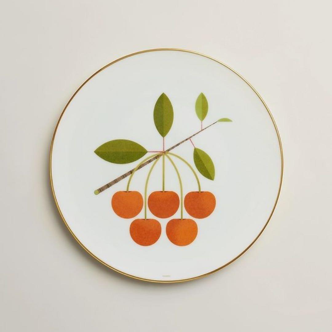 新品未使用品　エルメス デザートプレート 〈カオルミ〉　チェリー