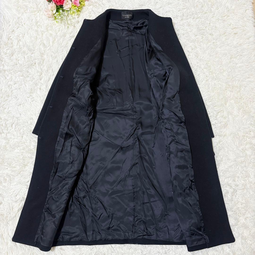 【美品】VERMEIL par iena メルトンノーカラー ワイドベルトコート