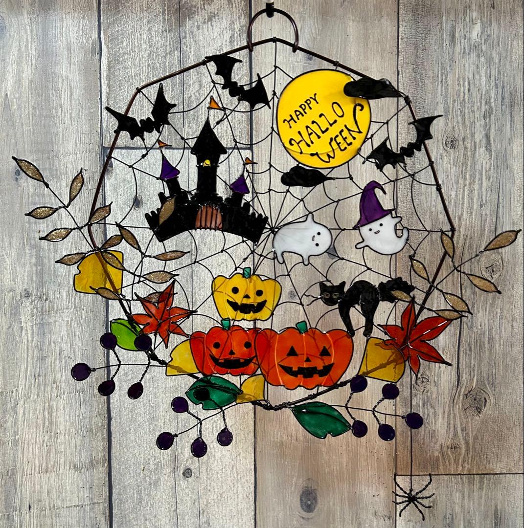 ちーちゃん「ハロウィンリース」「キッチン飾り」ワイヤークラフト